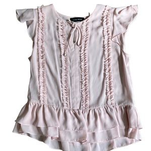 Ivanka Trump Pale Pink Ruffled Top